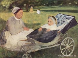 Retrato de Henri Valpinçon de niño con una institutriz Retrato de Henri Valpinçon de niño con una institutriz