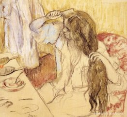 Mujer cepillándose el cabello Mujer cepillándose el cabello