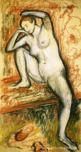 Estudio desnudo de una bailarina. Estudio desnudo de una bailarina.