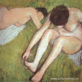 Bañistas en la hierba Bañistas en la hierba