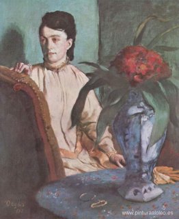 Mujer con el jarrón oriental. Mujer con el jarrón oriental.