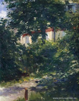 El jardín que rodea la casa de Manet El jardín que rodea la casa de Manet