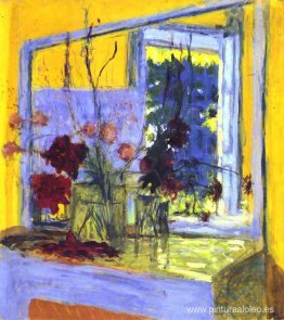 Flores en una chimenea en Clayes Flores en una chimenea en Clayes