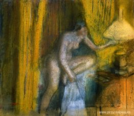 Hora de dormir (mujer apagando su lámpara) Hora de dormir (mujer apagando su lámpara)