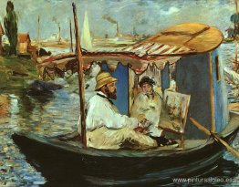 Monet en su barco estudio Monet en su barco estudio