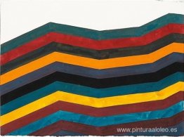 Bandas horizontales irregulares de igual ancho comenzando en la Bandas horizontales irregulares de igual ancho comenzando en la