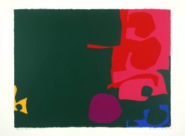 Escarlata y rosa entrelazados en verde intenso Escarlata y rosa entrelazados en verde intenso