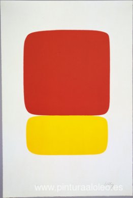Rojo sobre amarillo del conjunto de veintisiete litografías en c Rojo sobre amarillo del conjunto de veintisiete litografías en c