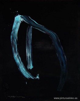 Líneas caligráficas azules sobre azul oscuro Líneas caligráficas azules sobre azul oscuro