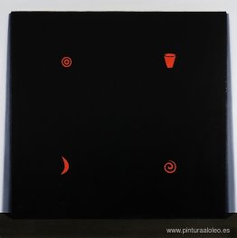 Cuatro símbolos rojos Cuatro símbolos rojos