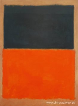 Verde y mandarina sobre rojo. Verde y mandarina sobre rojo.