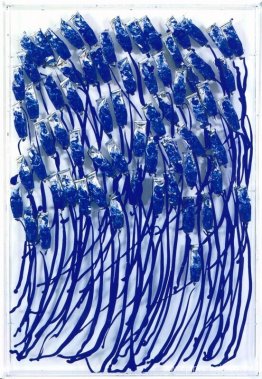 Tubos de pintura azul Tubos de pintura azul