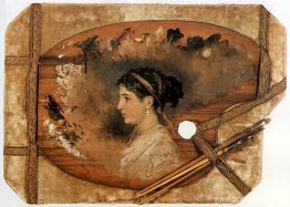 Retrato de una mujer sobre un palet Retrato de una mujer sobre un palet