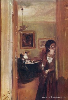 Salón con la hermana del artista. Salón con la hermana del artista.