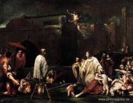Intercesión del Beato Bernardo Tolomeo por el fin de la peste en Intercesión del Beato Bernardo Tolomeo por el fin de la peste en