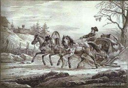 Un viajero en una Kibitka (carro o trineo con capucha) Un viajero en una Kibitka (carro o trineo con capucha)