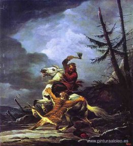 Cosaco luchando contra un tigre Cosaco luchando contra un tigre