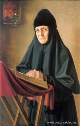 En la celda (Madre Paisija). Monasterio Puhtitsky En la celda (Madre Paisija). Monasterio Puhtitsky