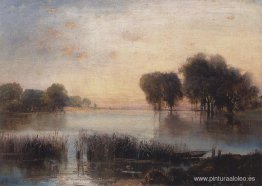 paisaje con un río paisaje con un río