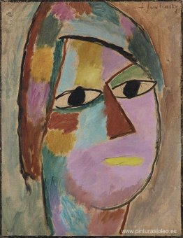 Cabeza mística: cabeza de mujer - boca amarilla Cabeza mística: cabeza de mujer - boca amarilla