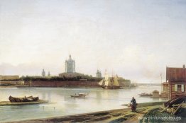 Smolny visto desde Bolshaya Okhta Smolny visto desde Bolshaya Okhta