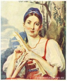 Una campesina con un rastrillo Una campesina con un rastrillo