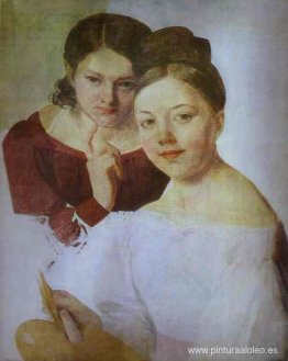 Retrato de las hijas del artista Alexandra y Felisata Retrato de las hijas del artista Alexandra y Felisata
