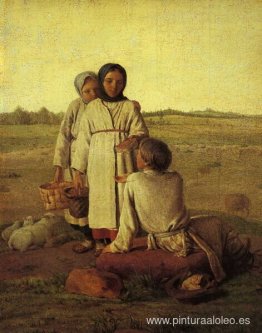 Niños campesinos en el campo Niños campesinos en el campo