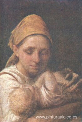 Una campesina con un niño Una campesina con un niño