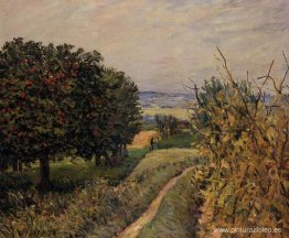 Entre los viñedos cerca de Louveciennes Entre los viñedos cerca de Louveciennes
