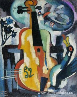 Composición con violín Composición con violín