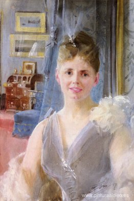 Retrato de Edith Palgrave Edward en su residencia de Londres Retrato de Edith Palgrave Edward en su residencia de Londres
