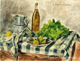 La botella de vino blanco La botella de vino blanco