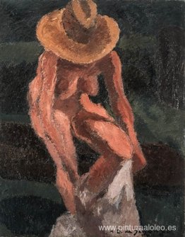 Desnudo con un sombrero de paja Desnudo con un sombrero de paja