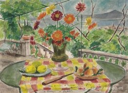 Sur la terrasse--vue de la mer Sur la terrasse--vue de la mer