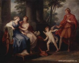 Venus convence a Helena para que escuche a Paris Venus convence a Helena para que escuche a Paris