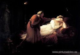 Penélope es despierta por Euriclea Penélope es despierta por Euriclea