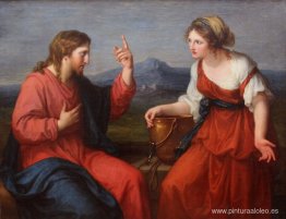 Cristo y la mujer samaritana junto al pozo. Cristo y la mujer samaritana junto al pozo.