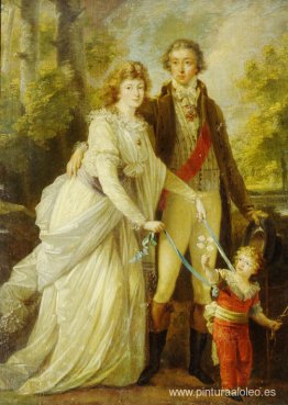 El conde Nikolai Tolstoi con su esposa Anna Ivanovna y su hijo A El conde Nikolai Tolstoi con su esposa Anna Ivanovna y su hijo A