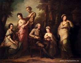 Retrato de Philip Tisdall con su esposa y familia Retrato de Philip Tisdall con su esposa y familia