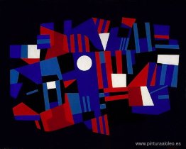 Composición roja y azul. Composición roja y azul.