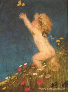 Putto y mariposa Putto y mariposa