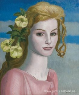 Chica joven con flores Chica joven con flores