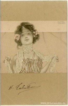 Chicas entre bordes marrón-verde. Chicas entre bordes marrón-verde.