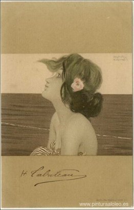 Chicas entre bordes marrón-verde. Chicas entre bordes marrón-verde.