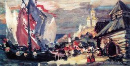 Muelle en Novgorod Muelle en Novgorod