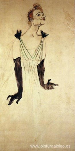 Yvette Guilbert tomando una llamada a telón Yvette Guilbert tomando una llamada a telón