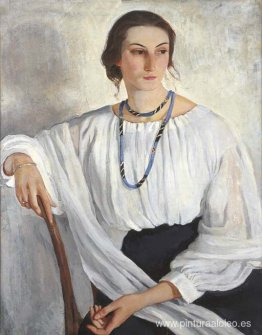 Retrato de E.E. Zelenkova de soltera Lancere Retrato de E.E. Zelenkova de soltera Lancere