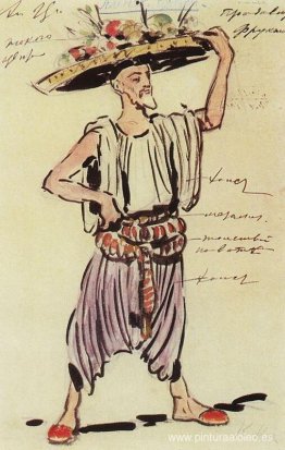 Vendedora de frutas. Diseño de vestuario para el ballet de Gartm Vendedora de frutas. Diseño de vestuario para el ballet de Gartm