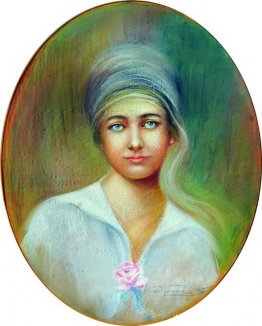 chica con una rosa chica con una rosa